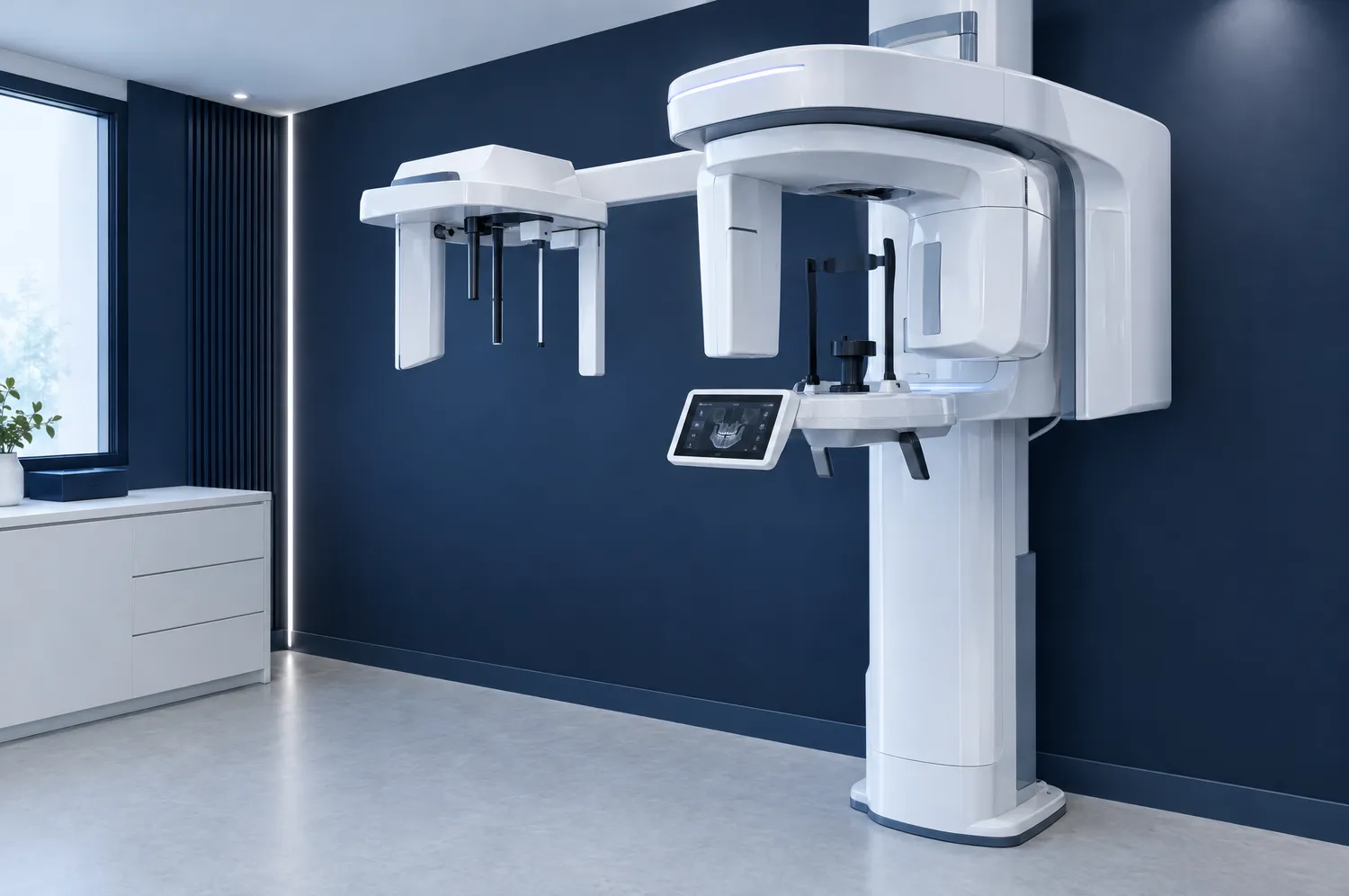 Tomógrafo odontológico em sala clara da clínica