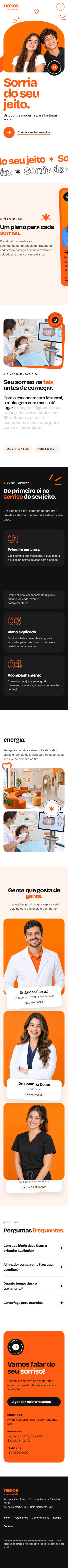 Conceito Ortodontia com personalidade, versão para celular