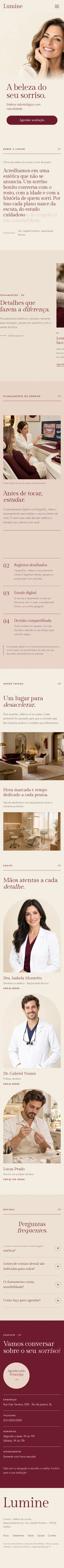 Conceito Estética do sorriso, versão para celular