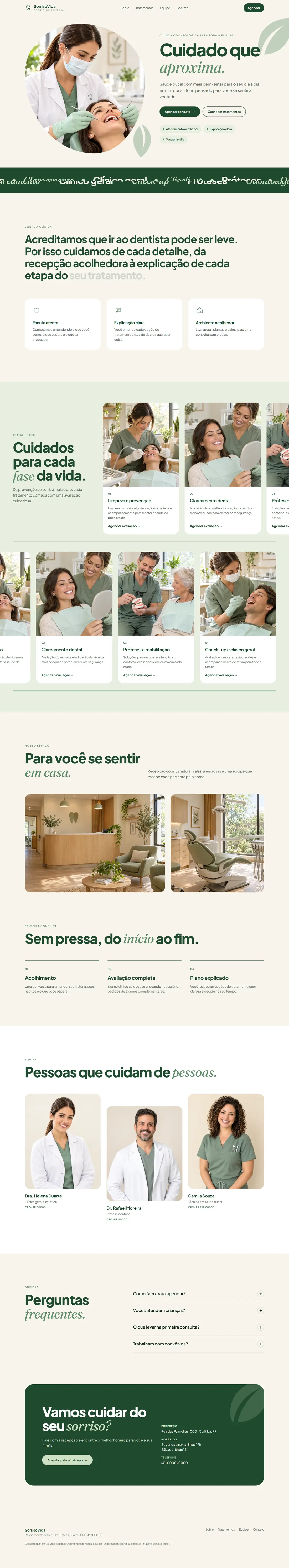Conceito Clínica acolhedora, versão para computador