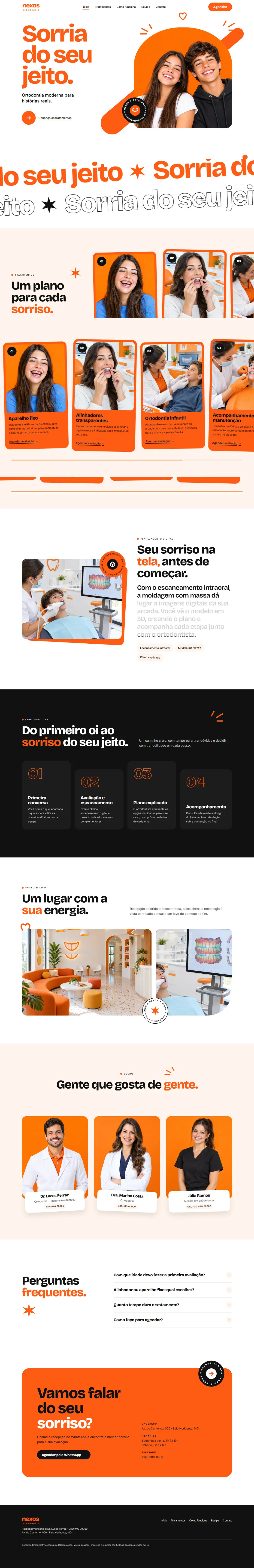Conceito Ortodontia com personalidade, versão para computador